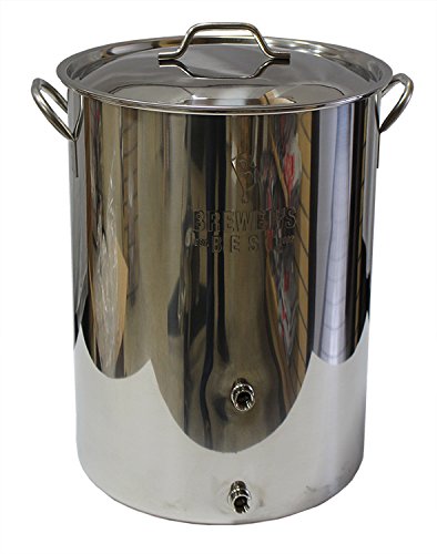 Strange Brew Brewer's Best 8 gal Stainless Steel Homebrewing Kettle with Two Ports