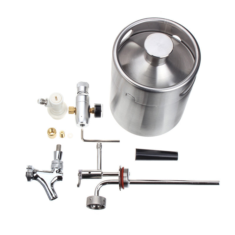 2L Stainless Steel Wine Beer Keg Home Beer Dispenser Growler Beer