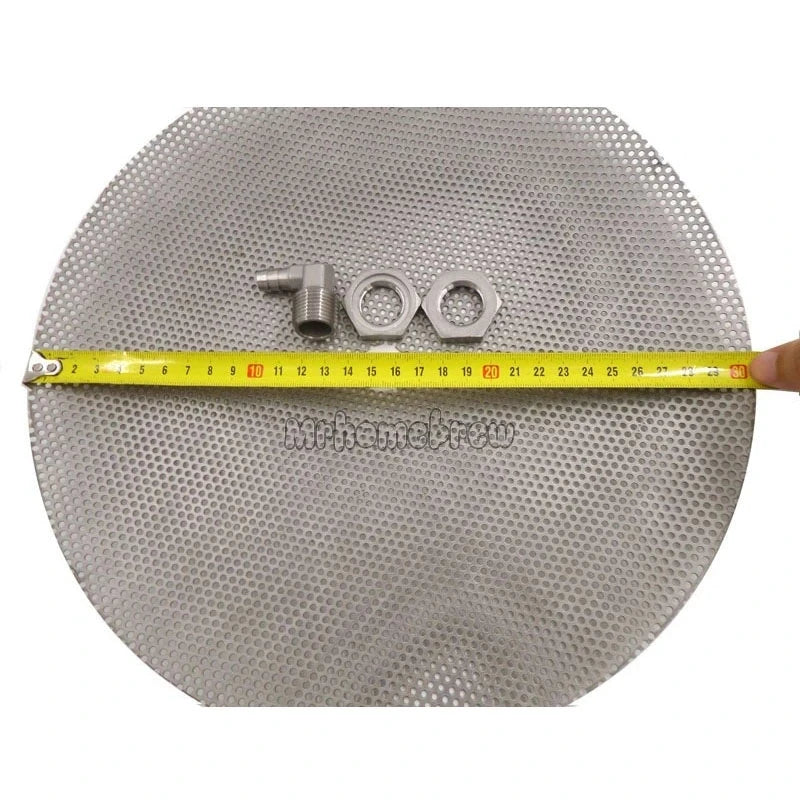 False Bottom 12'' 305mm Stainless Steel Hopback With 1/2" Barb Fittings,30cm Hose For Homebrew All Grain Brewing Parts Mash Tool