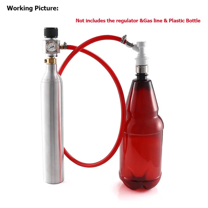 Empty 0.6L Aluminum CO2 Air Tank with Tr21*4 Valve Safety explosion-proof High Pressure Soda Bottle Filling Tank Cylinder