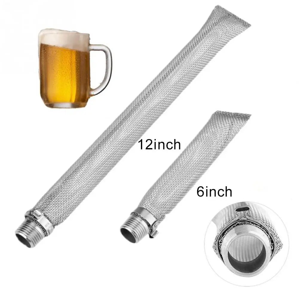 6/12inch Stainless Steel Beer Filter Brewing Kettle Bazooka Screen  Multifunction Mesh Strainer Wine Thread Tun Home Tools