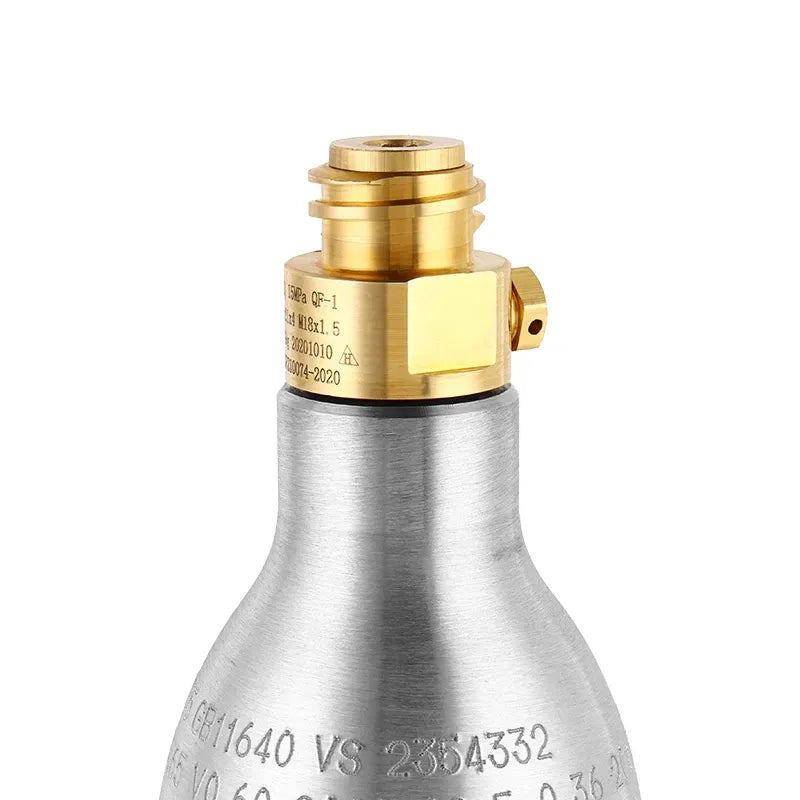 Empty 0.6L Aluminum CO2 Air Tank with Tr21*4 Valve Safety explosion-proof High Pressure Soda Bottle Filling Tank Cylinder