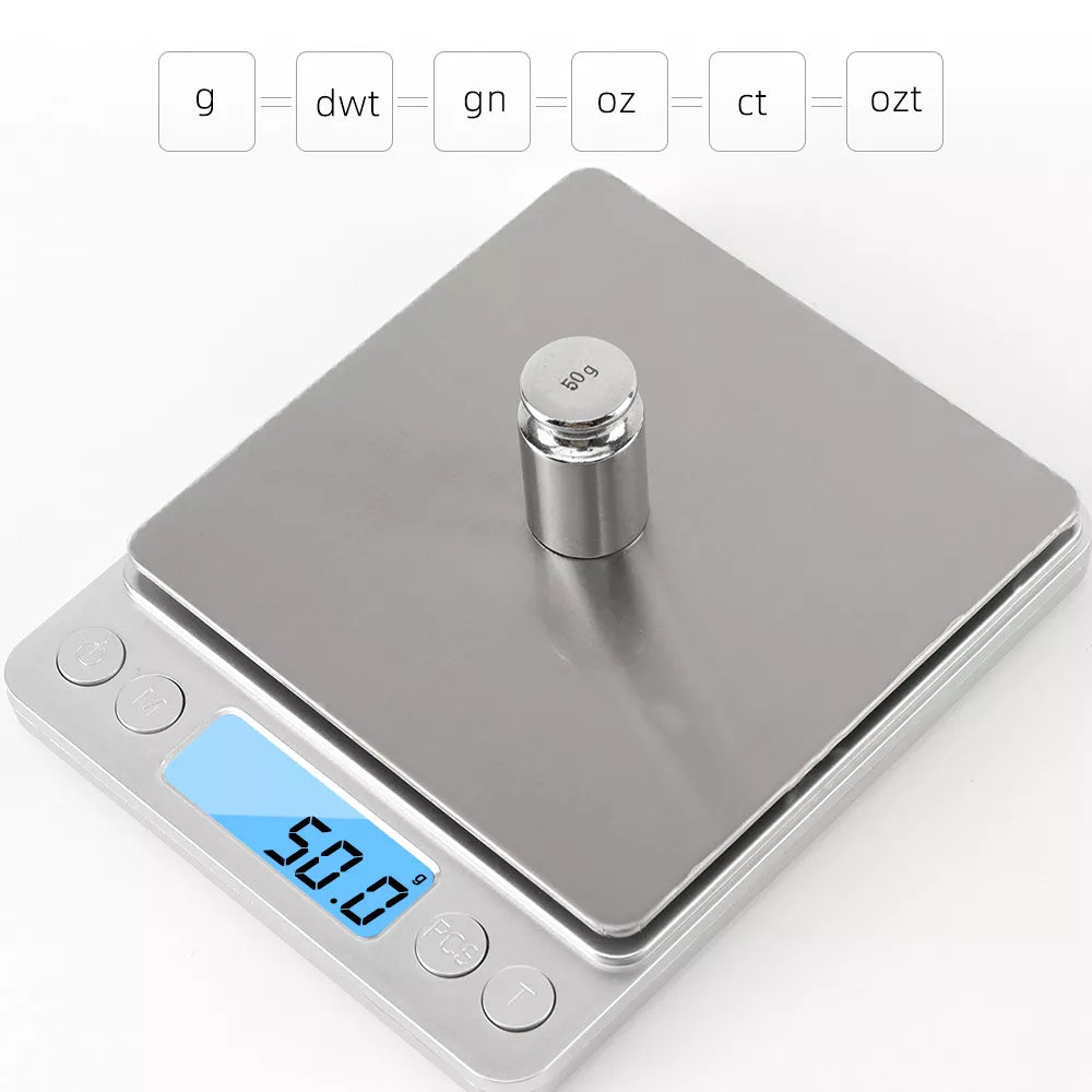 3Kg/500G 0.01g Digital Kitchen Scale Precision Scales Jewelry Weighing For Food Diet Postal Balance Measuring LCD Electronic