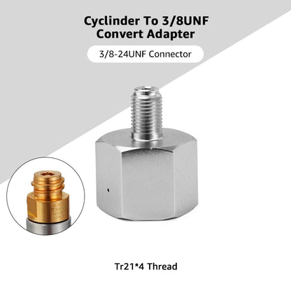 Soda Cylinder TR21*4 To 3/8-24UNF Convert Adapter For Homebrew Beer Keg Co2 Tank Regulators,Aquarists Aquarium Fish