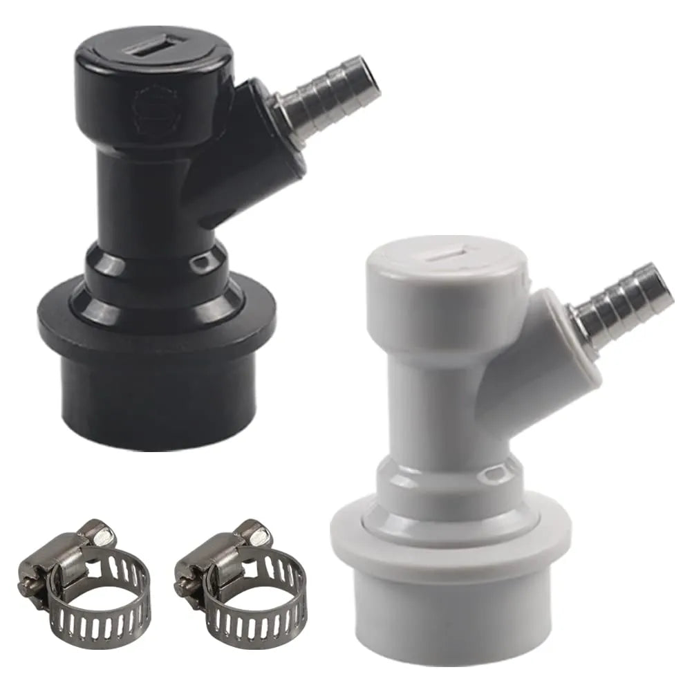 Beer Keg Connector Dispenser Ball Lock Keg Disconnect Liquid / Gas Connectors 1/4'' For Ball Lock Keg Swivel Nut Homebrew Tools