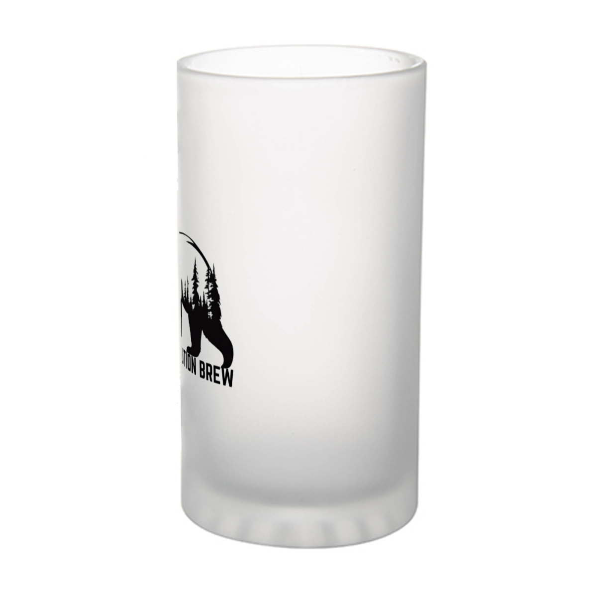 Frosted glass beer mug