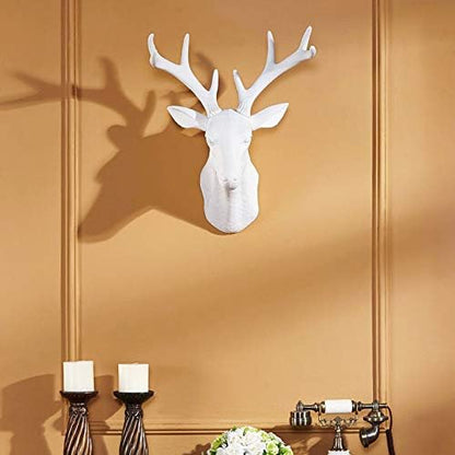 Rustic Wall Decor Deer Antlers (Large Black Deer)