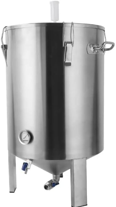 Fermtech 30L 6 Gallon Conical Fermenter 304 Stainless Steel Fermentation Tank for Homebrew Carboy. Wine Beer Kombucha Carboy Wine Making