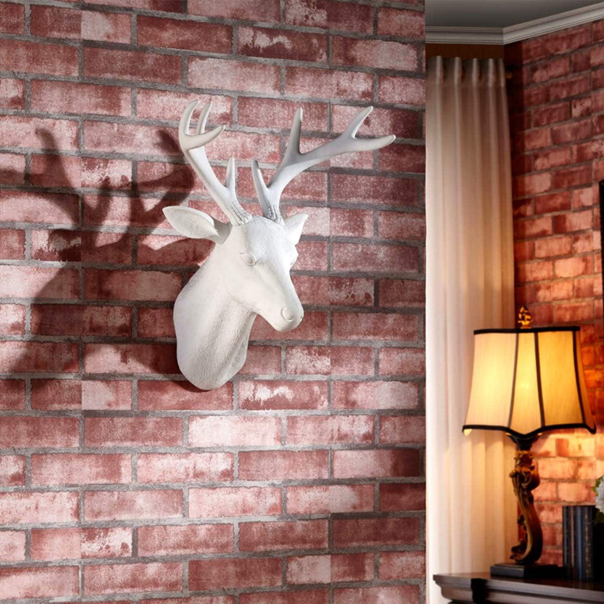 Rustic Wall Decor Deer Antlers (Large Black Deer)